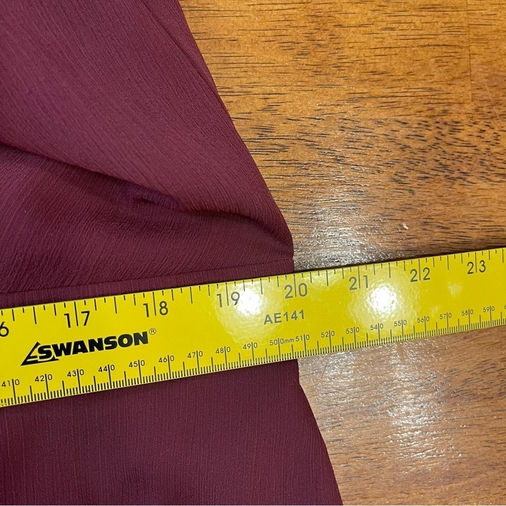 David’s Bridal maroon one shoulder bridesmaid dress size 18 - Picture 8 of 8